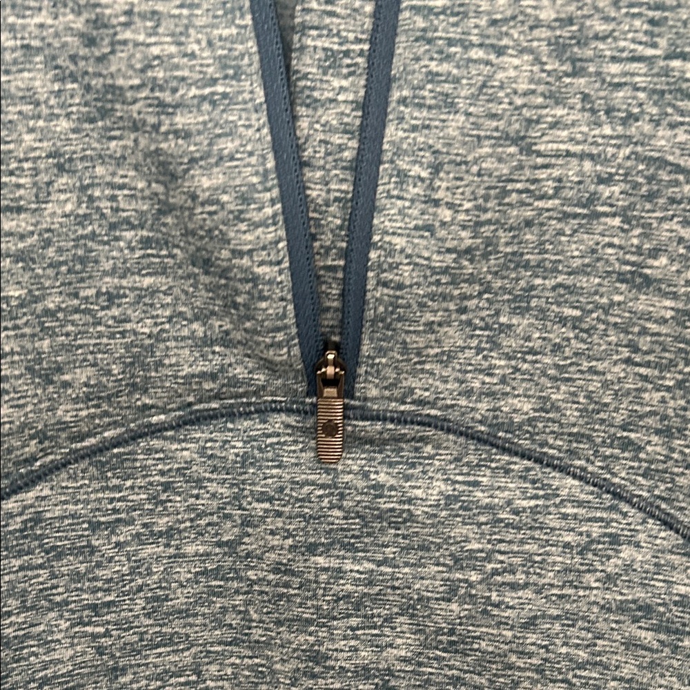 Lululemon Athletica Teal Heathered Half-Zip Sweatshirt - Picture 4 of 7